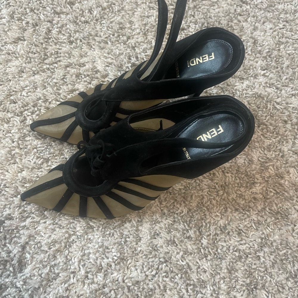 Fendi Black and Tan Women's Shoes